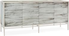 Sideboard JOHN-RICHARD CARRERA Reverse-Painted Glass Carrara Marble Egl