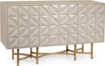 Credenza Sideboard JOHN-RICHARD Contemporary Bronze Ghost White Metal Stand