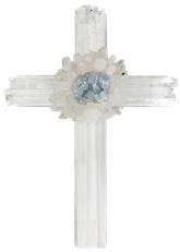 Cross JOHN-RICHARD Translucent Acrylic Selenite Celestite Quartz Crystal