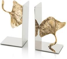Bookends Bookend JOHN-RICHARD Gingko Leaf Nickel-Plated Nickel