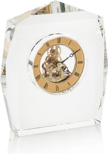 Clock JOHN-RICHARD Transitional Gold Faceted Crystal