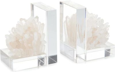 Bookends Bookend JOHN-RICHARD Pair Quartz Crystal