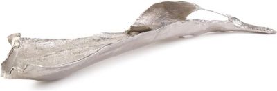 Sculpture JOHN-RICHARD Curling Leaf Platinum Gray Nickel