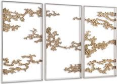 Wall Sculpture JOHN-RICHARD Polished Steel Hand-Forged Brass Metal