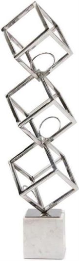 Sculpture Wine Holder Rack JOHN-RICHARD White Marble