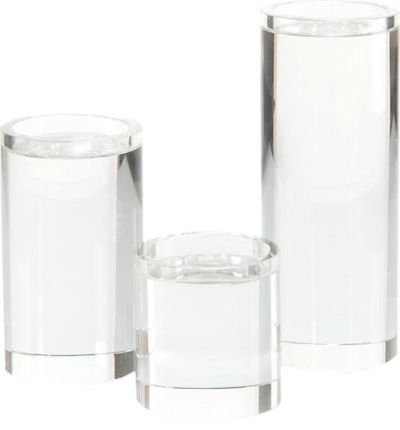 Candleholders Candleholder Candlestick JOHN-RICHARD Transparent Set 3 Cr