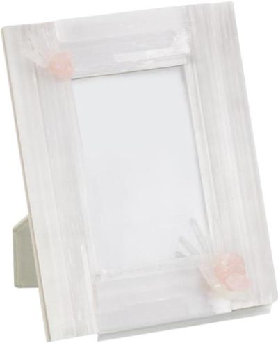 Photo Frame JOHN-RICHARD Natural Pink Quartz Selenite Crystal