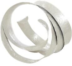 Sculpture JOHN-RICHARD Abstract Pearlized White Pearl Enamel Iron