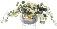Bowl JOHN-RICHARD Golden Amber Bougainvillea Floral Gold River Rock Faux W