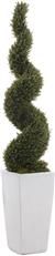 Planter Vase JOHN-RICHARD White Rosemary Floral Natural Glaze Ceramic