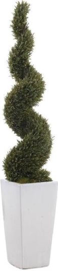 Planter Vase JOHN-RICHARD White Rosemary Floral Natural Glaze Ceramic
