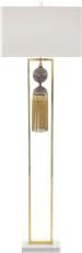 Floor Lamp JOHN-RICHARD Braided Tassel Rectangular Shade White Off-White