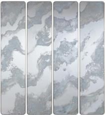 Mirror Panels Wall JOHN-RICHARD MEUSE Cockbead Molding Translucent White Set 4