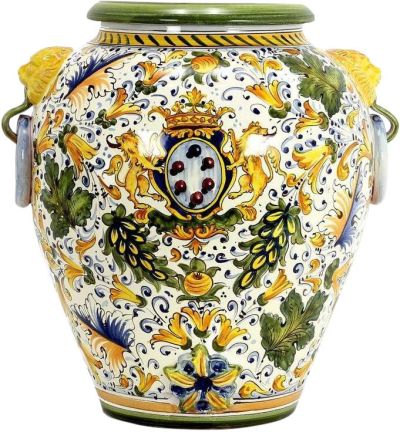 Jar Vase MAJOLICA Deruta CAFFAGIOLO Ceramic