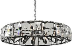 Pendant Light KALCO GIADA Casual Luxury 8-Light Clear Crystal Dark Bronze