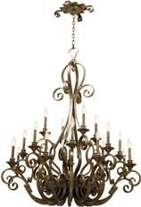 Chandelier KALCO IBIZA Traditional Antique 20-Light Copper Dry Rating Dimmable