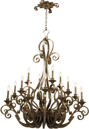 Chandelier KALCO IBIZA Traditional Antique 20-Light Copper Dry Rating Dimmable