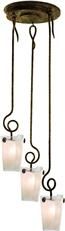 Pendant Light KALCO TRIBECCA Transitional Extra Large 3-Light Antique Copper