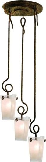 Pendant Light KALCO TRIBECCA Transitional Extra Large 3-Light Antique Copper