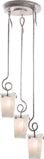 Pendant Light KALCO TRIBECCA Transitional Extra Large 3-Light White Glass Pearl