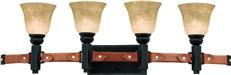 Bath Fixture Vanity Light KALCO RODEO DRIVE Rustic Lodge 4-Light Ecru Glass