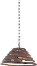 Pendant Light KALCO TEMPEST Industrial 3-Light Bronze Gold Antique Accents