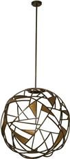 Pendant Light KALCO NEPTUNE Modern Contemporary Open Cage Orb 1-Light Bronze