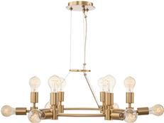 Chandelier KALCO UNION Industrial 12-Light Winter Brass Dry Rating Dimmable