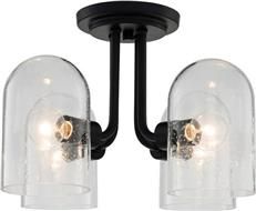 Semi-Flush Ceiling Light KALCO CUPOLA Farmhouse Chic Dome Shade 4-Light Matte