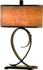 Table Lamp KALCO RODEO DRIVE Rustic Lodge 2-Light Antique Copper Leather Dry