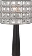 Table Lamp KALCO PRADO Casual Luxury Open Frame 1-Light Natural Shell Oxidized