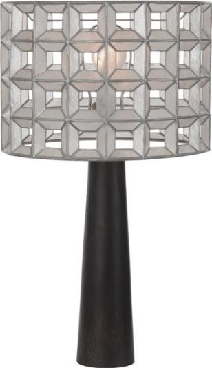 Table Lamp KALCO PRADO Casual Luxury Open Frame 1-Light Natural Shell Oxidized