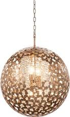 Pendant Light KALCO BELLADONNA Casual Luxury Orb 8-Light Antique Silver Leaf