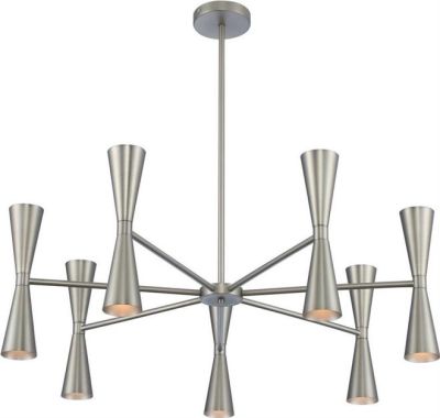 Chandelier KALCO MILO Art Deco Deco/Mid-Century Modern 7-Arm 14-Light 3000K