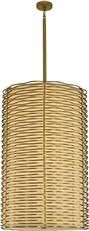 Pendant Light KALCO PALOMA Casual Luxury 1-Light Vintage Brass Off-White Shade