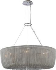Pendant Light KALCO GENEVIEVE Contemporary Ring Frame 9-Light Polished Nickel