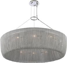 Pendant Light KALCO GENEVIEVE Contemporary Ring Frame 12-Light Polished Nickel