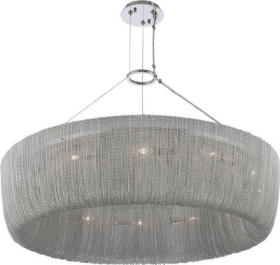 Pendant Light KALCO GENEVIEVE Contemporary Ring Frame 12-Light Polished Nickel