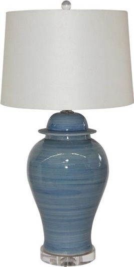 Table Lamp Temple Jar Colors May Vary Lake Blue Variable Ceramic Handmade