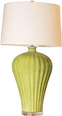Table Lamp Shape May Vary Fluted Plum Vase Variable Lime Green Colors Ceramic