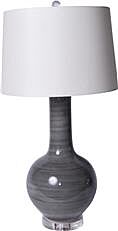 Table Lamp Globular Vase Globe Small Iron Gray Porcelain Shades Include