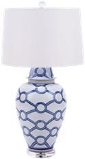 Table Lamp Crossing Circle Colors May Vary White Blue Variable Ceramic Shades