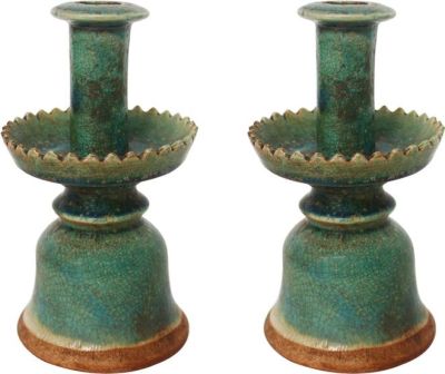 Candleholders Candleholder Candlestick Speckled Green Colors May Vary Variable