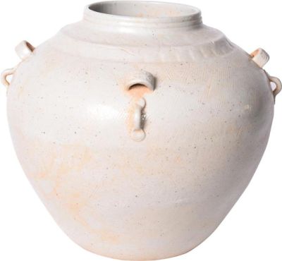 Wine Jar Jug Vase 4-Ear Colors May Vary Celadon Green Variable Ceramic Handmade