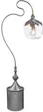 Floor Lamp Hangover Hand-Painted Distressed Platinum Pewter Iron Luna Bella