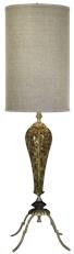 Table Lamp Lylou Luna Bella Hand-Blown Speckled Glass Brown Smoke Crystal Linen