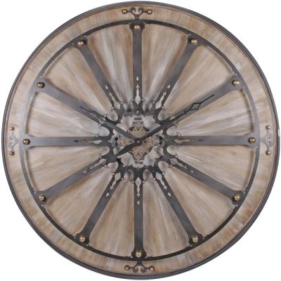 Wall Clock Medina Luna Bella Large Rust Wood Iron Bronze Handmade in the USA
