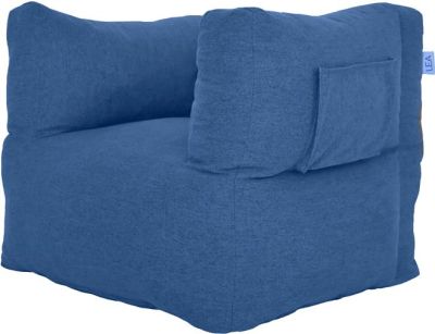 Nest Chair Lounge Round Blueberry Blue Shredded Foam Microfiber Zipper Closure