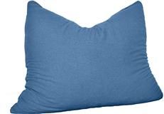 Nest Chair Lounge Rectangular Sky Blue Microfiber Shredded Foam Removable Cover