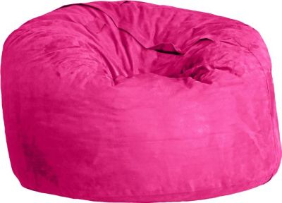 Nest Chair Lounge Round Rose Pink Microfiber Shredded Foam Spot Clean Air Dry